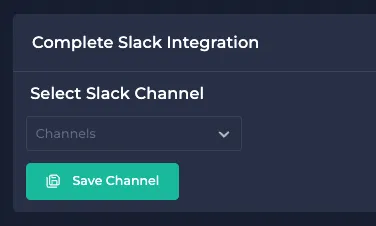 Select a Slack channel